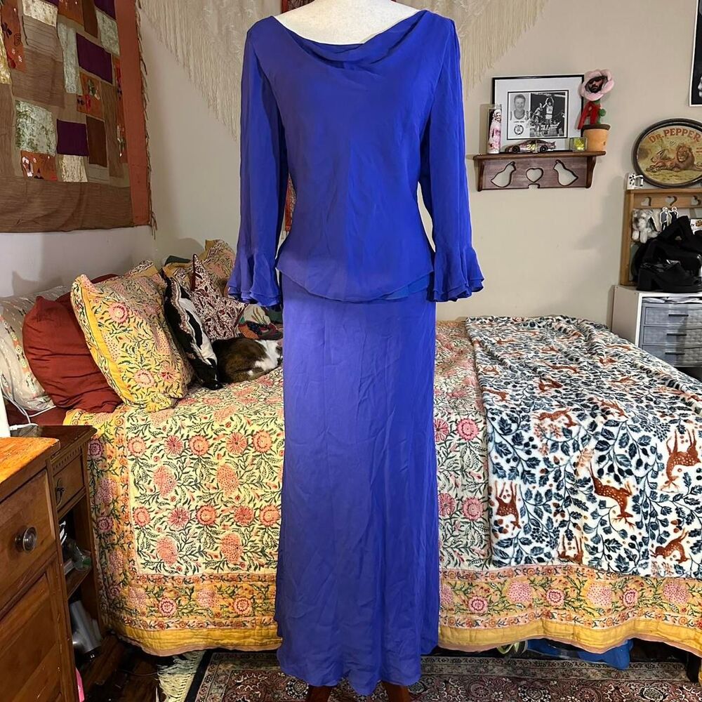 Maggy-london Women's Blue and Purple Dress